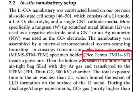 原位TEM研究高温锂电充放电机理
